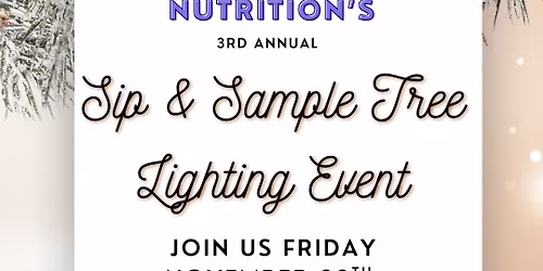 3rd Annual Sip & Sample Tree Lighting