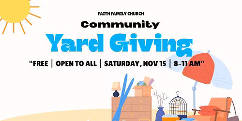 FREE YARD SALE FOR OUR COMMUNITY!