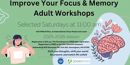 Jookender: FREE Improve Your Memory Adult Workshop 