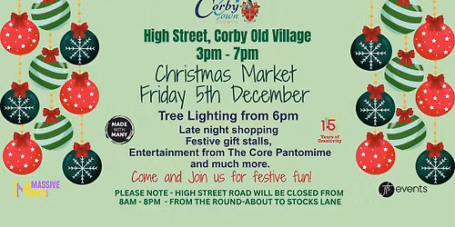 Corby Christmas Market and Tree Light Switch-On