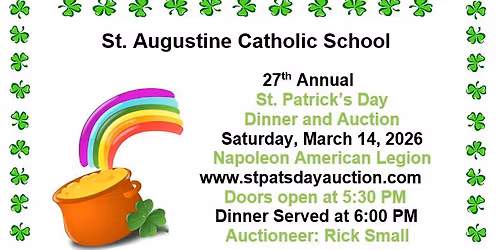 27th Annual St. Patrick\u2019s Day Dinner\/Auction
