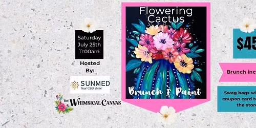 Flowering cactus Brunch & Paint