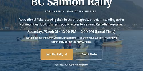BC Salmon Rally - March 21st - Vancouver, Victoria, Nanaimo & Your Community