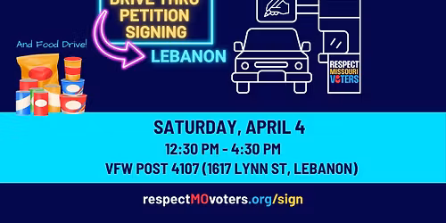 Drive-Thru Petition Signing and Food Drive - Lebanon