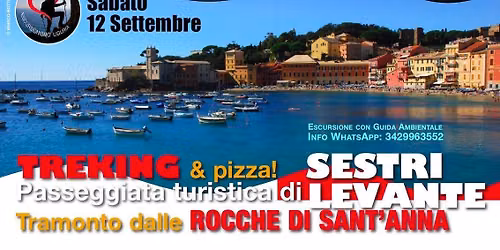 Trekking a Sestri Levante: tramonto alle Rocche di Sant'Anna, Baia del Silenzio by night e pizza