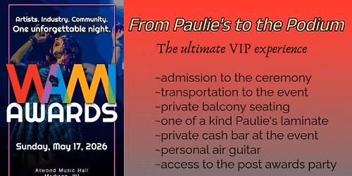 WAMI Awards VIP Experience: From Paulie's to the Podium!