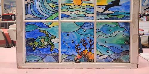 \u2728 Vintage Window\/Faux stained glass