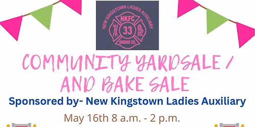 Community Yard sale and bake sale