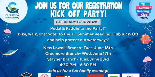TD Summer Reading Club Registration Kick off Party- New Lowell Branch