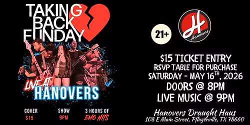 Taking Back Funday LIVE at Hanovers Pflugerville