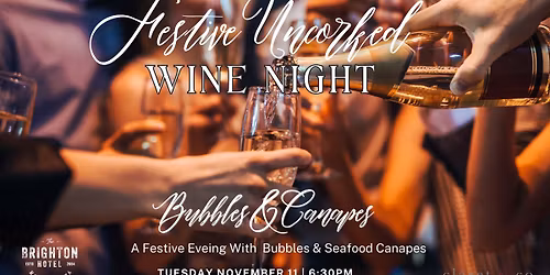 \ud83c\udf77 Uncorked Wine Night: Festive Bubbles & Seafood Edition! \ud83c\udf89