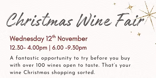 Old Chapel Cellars Wine Fair