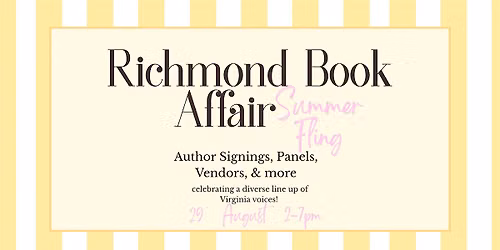 Richmond Book Affair - Summer Fling at Quirk Hotel with River Lights Reads