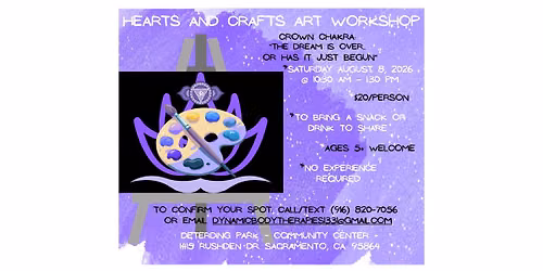 August Hearts & Crafts Art Workshop: Crown Chakra