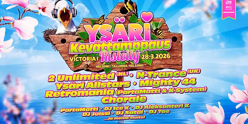 Ys\u00e4ri Kev\u00e4ttamppaus -risteily 28.3.2026 Victorialla Helsingist\u00e4