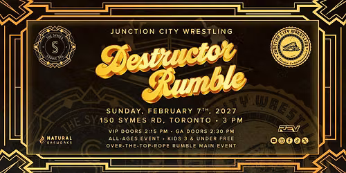 Junction City Wrestling - February 7, 2027 @ The Symes - Destructor Rumble
