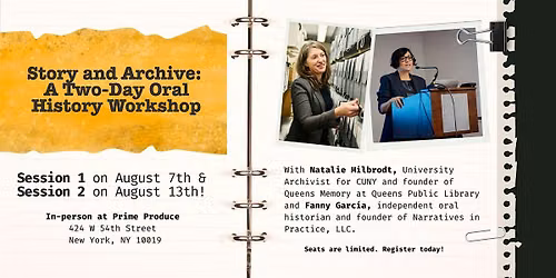 Story And Archive: A Two-Day Oral History Workshop