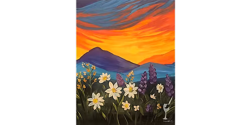 Bright Mountain Sunset - Paint and Sip in Houston | Classpop!\u2122