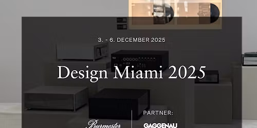 Meet Burmester at the Miami Design 2025 - at Gaggenau 