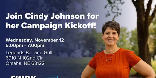 Join Cindy for her Campaign Kickoff!