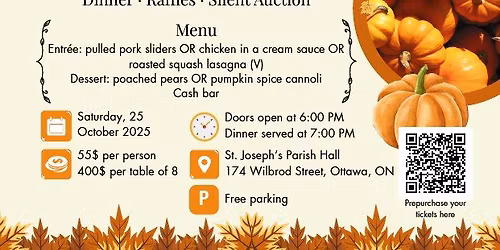 St. Joe\u2019s Supper Table \u2013 3rd Annual Autumn Fundraiser