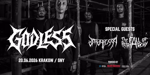 Godless + Barbarossa + The Fall Of Patriarchy \/ 20.06.2026, Krak\u00f3w
