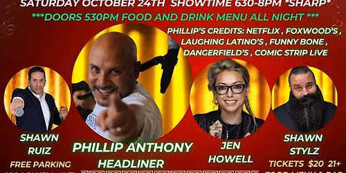OG's Comedy Dinner Show Saturday October 24 Haverhill MA w\/ Phillip Anthony