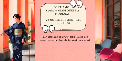 \ud83d\udde3\ufe0f Serata Giappone - Venerdi' 28 novembre 2025- dalle 19:30 alle 21:00 