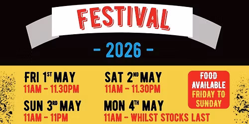 May 2026 Beer, Gin & Rum Festival!
