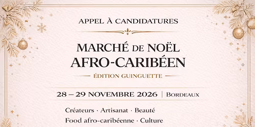 \ud83c\udf84\ud83c\udf0d MARCH\u00c9 DE NO\u00cbL AFRO-CARIB\u00c9EN \u2013 \u00c9DITION GUINGUETTE