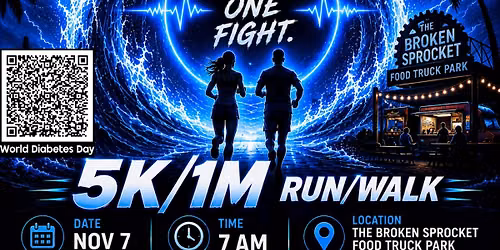 World Diabetes Day 5K\/1M - Ride the Blue Wave!