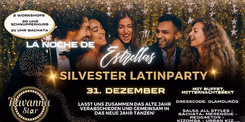 Sylvester LatinParty mit Buffet+Workshop+Tanzschnupperkurs+ Glas Sekt