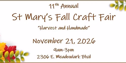 11th Annual St. Mary's Fall Craft Fair