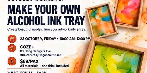 Alcohol ink RESIN tray -learn and design your own