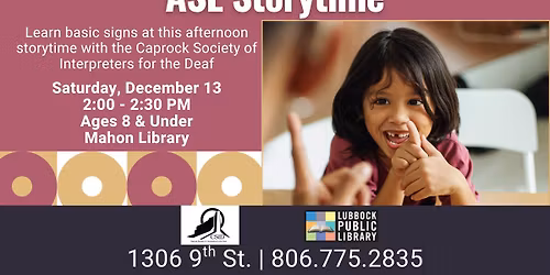 ASL Storytime at Mahon Library