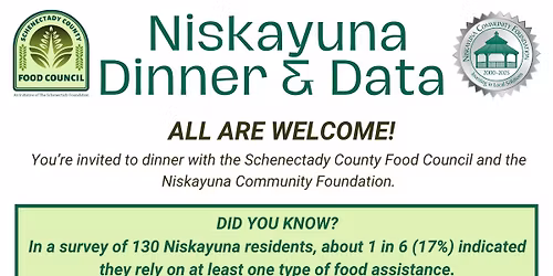 Niskayuna Dinner & Data: Building Food Security in Our Community