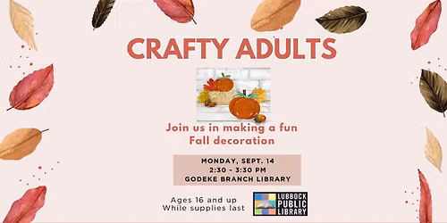 Lid Pumpkin Craft at Godeke Branch Library