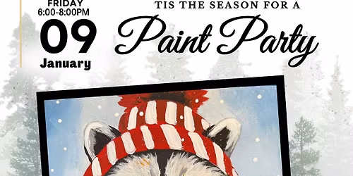 Cozy Winter Racoon Paint Workshop