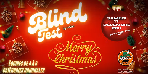 BLIND TEST "Merry Christmas" by Fabian au Hurlu Comedy Club Mouscron 