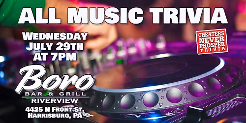 All Music Trivia at Boro Bar & Grill - Harrisburg