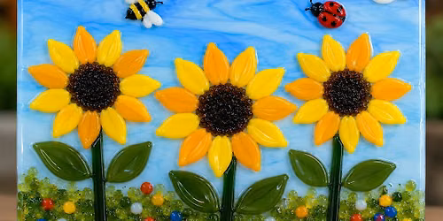 Summer Sunflower Fused Glass