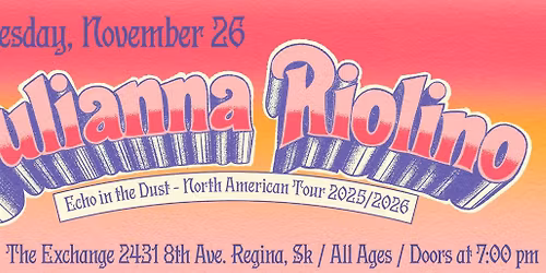 Julianna Riolino - Echo in the Dust Tour w\/Glass Hand Family Band