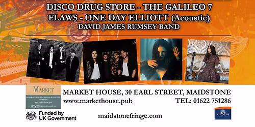 Temper Temper,Stacey & The Freeloaders,The Galileo 7,Disco Drug Store & more - Market House: 3rd May