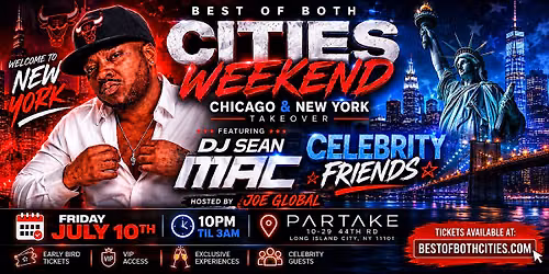 Best of Both Cities "Welcome to New York" VIP Kickoff  w\/Sean Mac & Friends