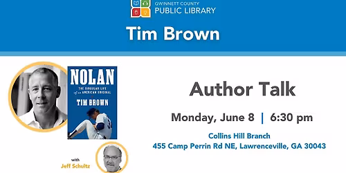 Author Talk with Tim Brown