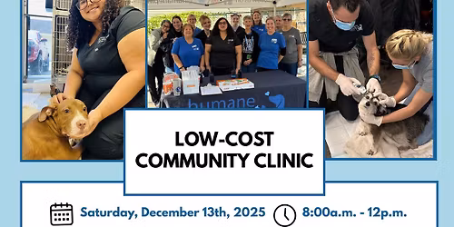 Low Cost Community Clinic DOGS ONLY - Humane Society of Pinellas 