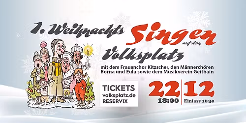1. Weihnachtssingen auf dem Volksplatz