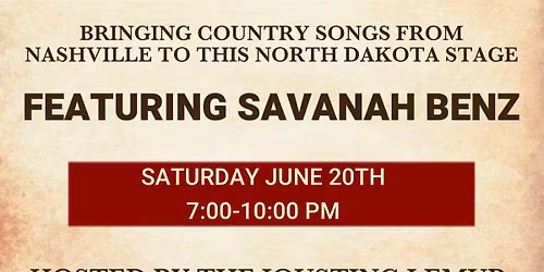 Savanah Benz LIVE at the Jousting Lemur in Bismarck, ND 