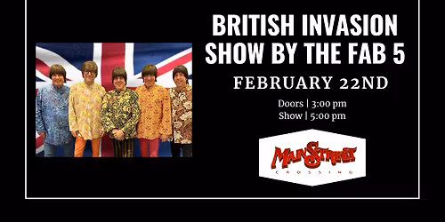 British Invasion Show | by The Fab 5 | LIVE at Main Street Crossing