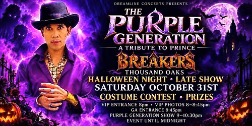 The Purple Generation Prince Tribute Halloween Sat 10\/31 Late Show 8-12am